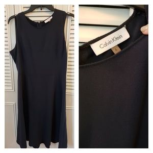 Navy A line Calvin Klein dress